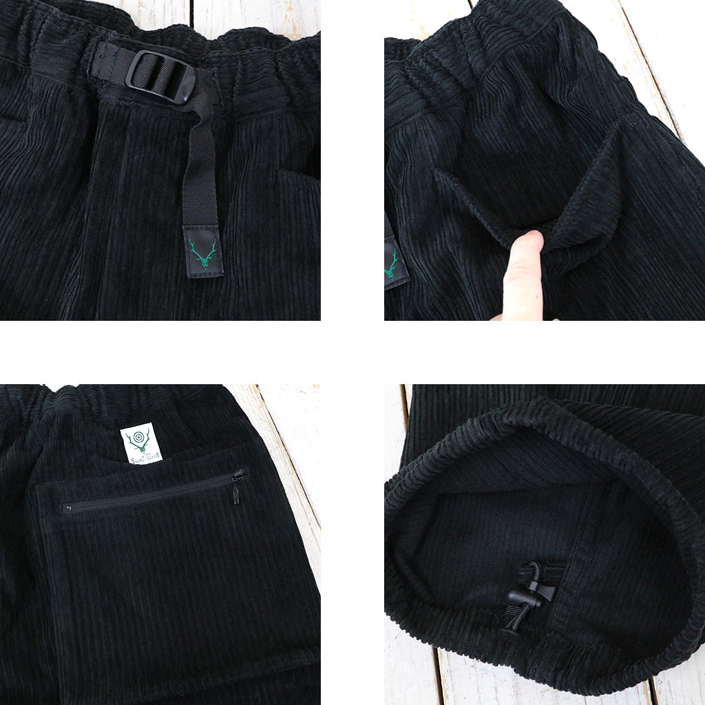 SOUTH2 WEST8『Belted Logger Pant-PE/C/R/PU Corduroy』(Black)