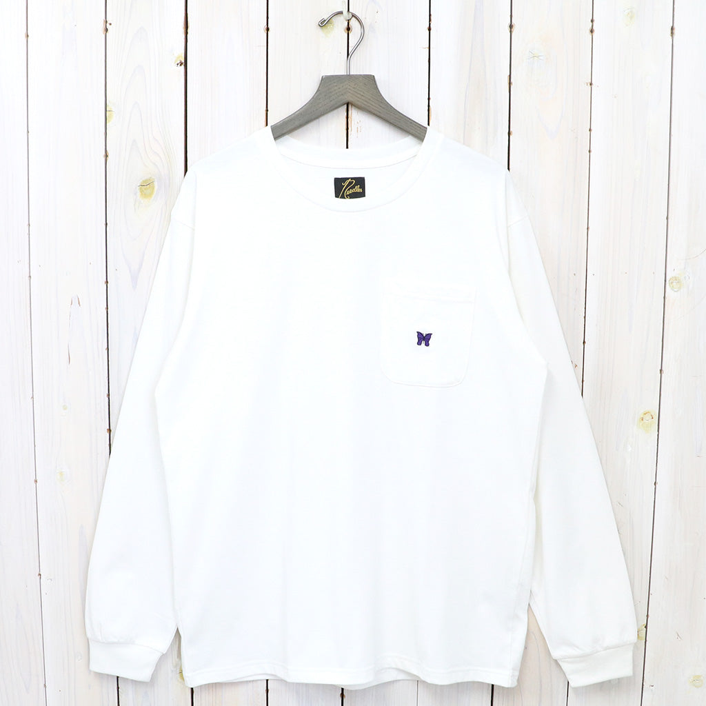 Needles『L/S Crew Neck Tee-Poly Jersey』(White)