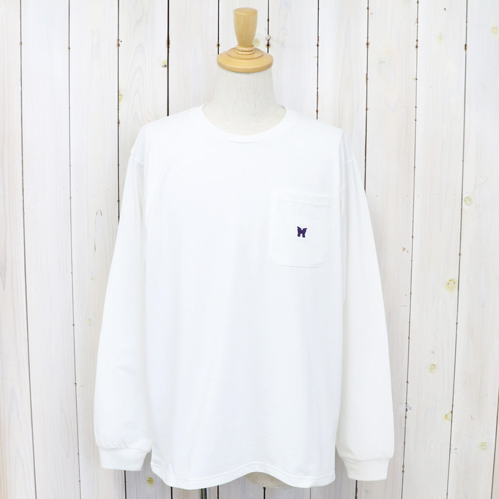 Needles『L/S Crew Neck Tee-Poly Jersey』(White)