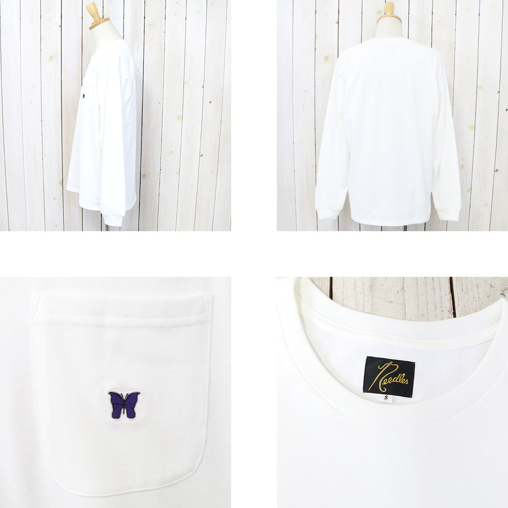 Needles『L/S Crew Neck Tee-Poly Jersey』(White)