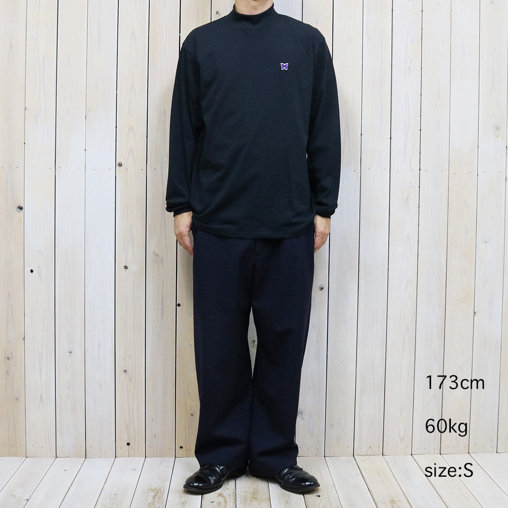 Needles『L/S Mock Neck Tee-Poly Jersey』(Black)