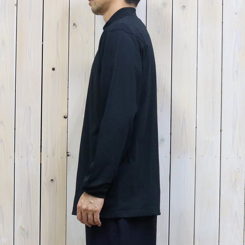 Needles『L/S Mock Neck Tee-Poly Jersey』(Black)