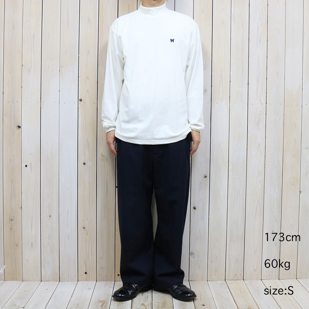 Needles『L/S Mock Neck Tee-Poly Jersey』(White)