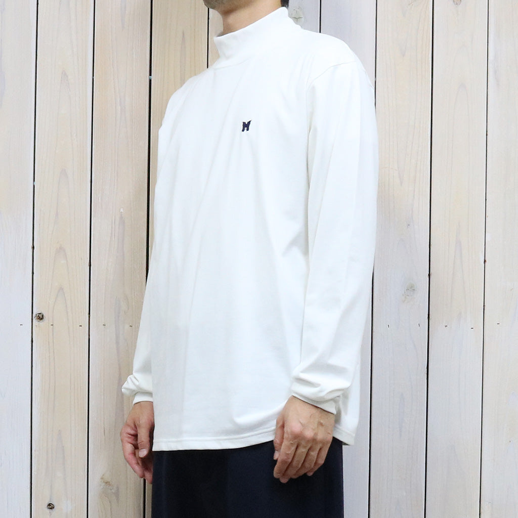 Needles『L/S Mock Neck Tee-Poly Jersey』(White)