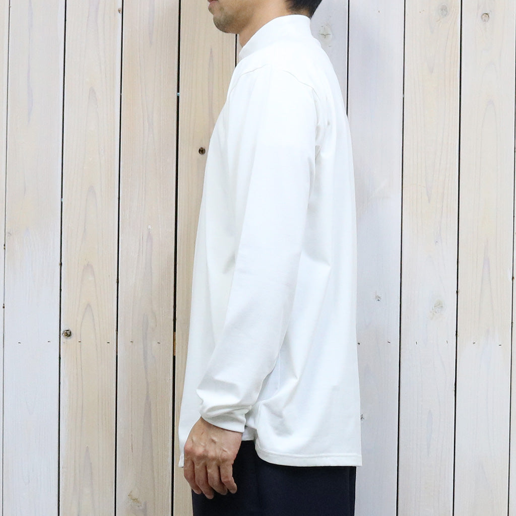 Needles『L/S Mock Neck Tee-Poly Jersey』(White)