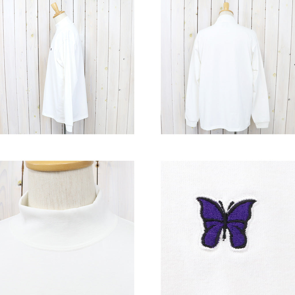 Needles『L/S Mock Neck Tee-Poly Jersey』(White)