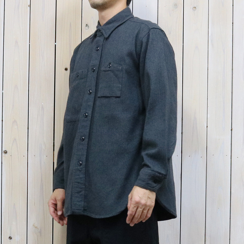 ENGINEERED GARMENTS『Work Shirt-Cotton Herringbone Flannel』(Dk.Grey)