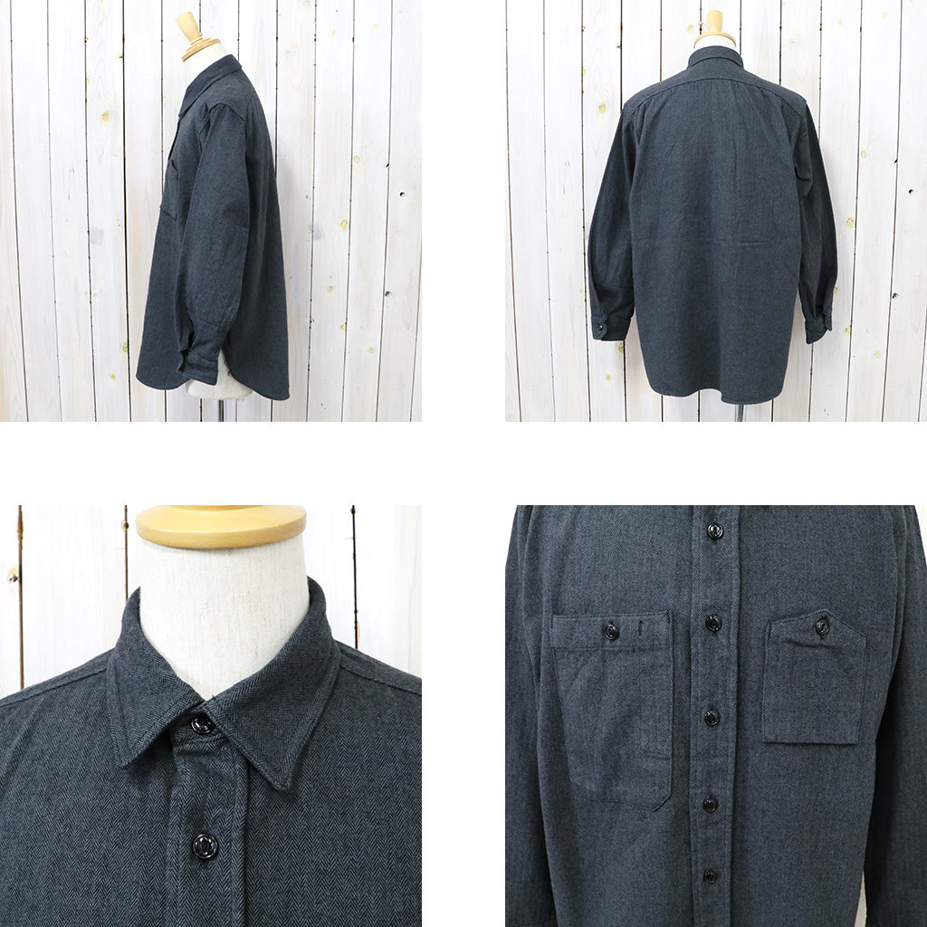 ENGINEERED GARMENTS『Work Shirt-Cotton Herringbone Flannel』(Dk.Grey)