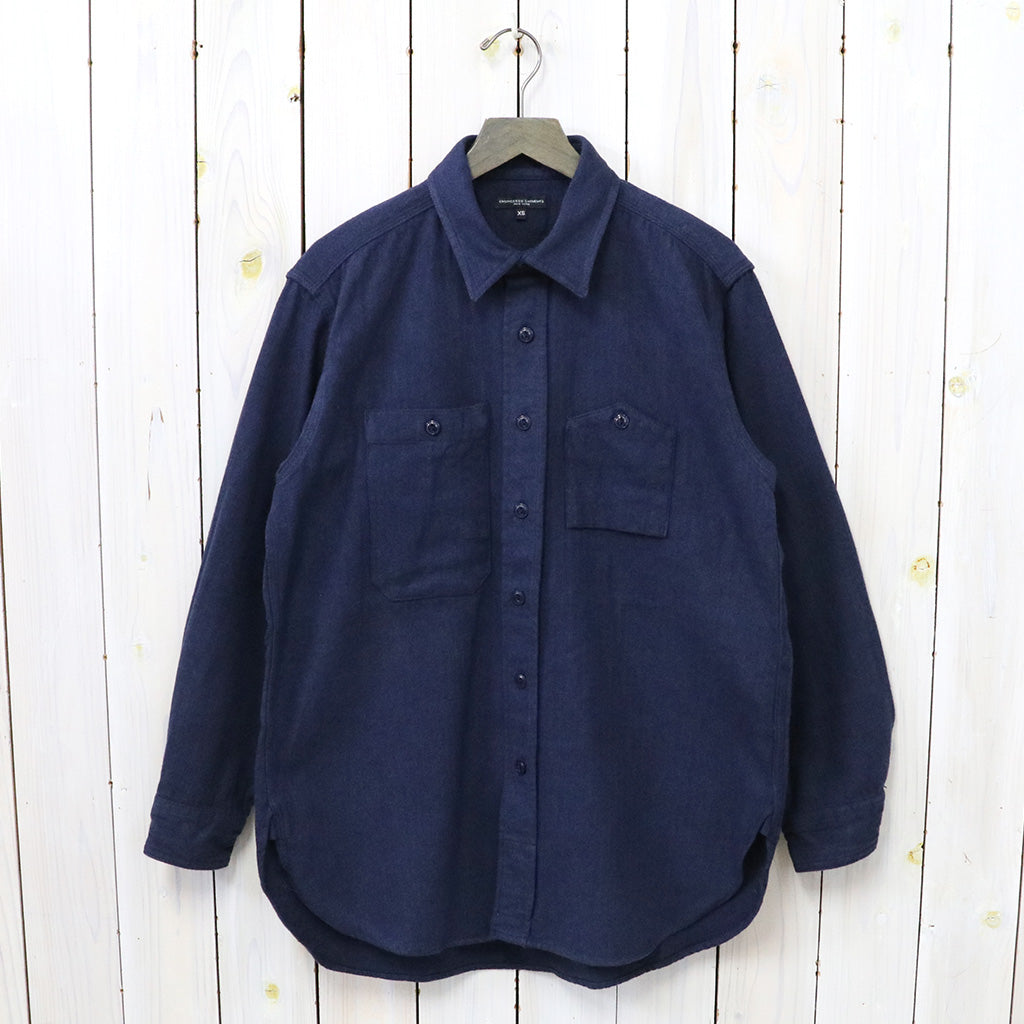 ENGINEERED GARMENTS『Work Shirt-Cotton Herringbone Flannel』(Navy)