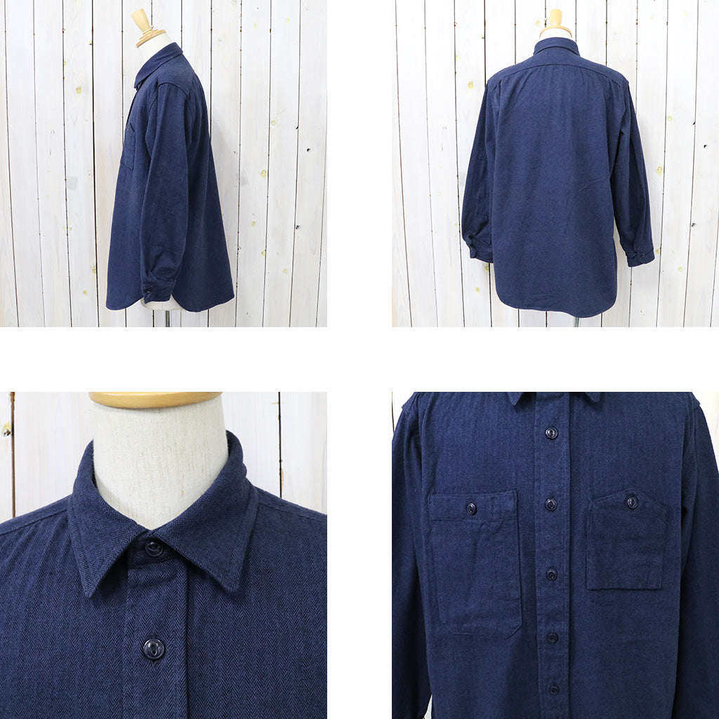 ENGINEERED GARMENTS『Work Shirt-Cotton Herringbone Flannel』(Navy)