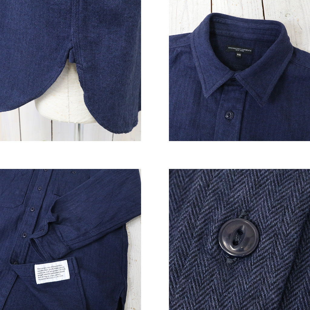 ENGINEERED GARMENTS『Work Shirt-Cotton Herringbone Flannel』(Navy)