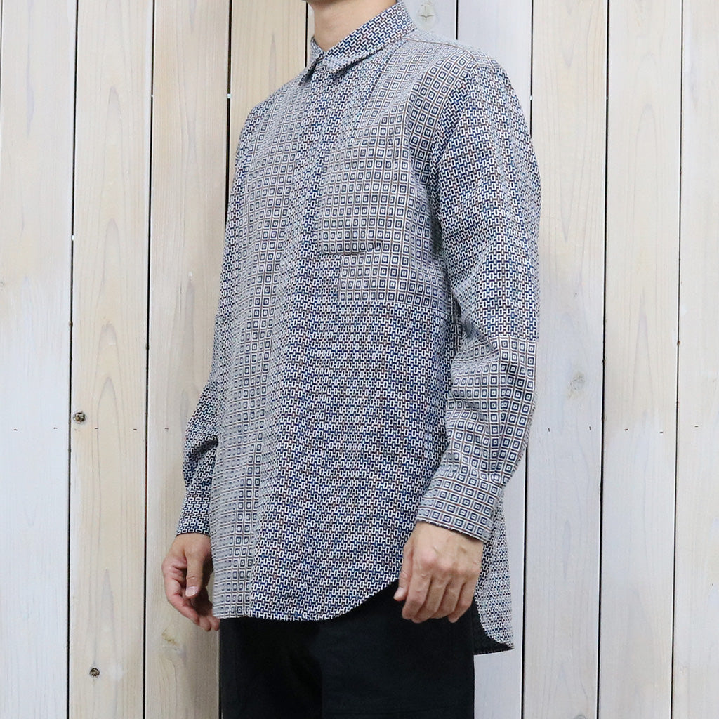 ENGINEERED GARMENTS『Combo Short Collar Shirt-Cotton Square Jacquard』