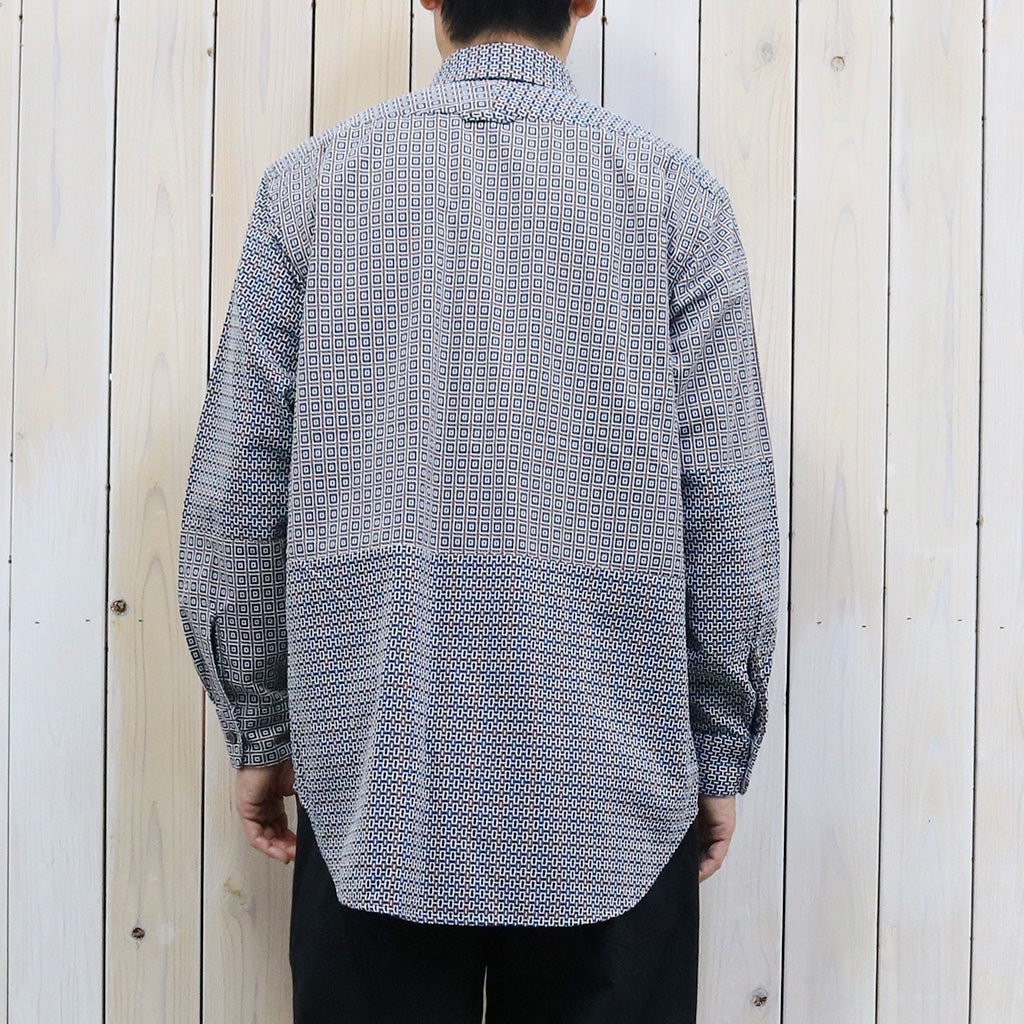 ENGINEERED GARMENTS『Combo Short Collar Shirt-Cotton Square Jacquard』