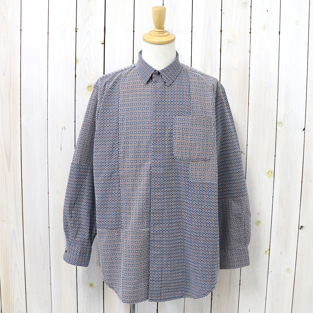 ENGINEERED GARMENTS『Combo Short Collar Shirt-Cotton Square Jacquard』