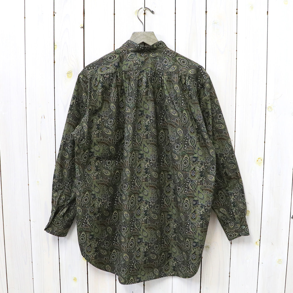 ENGINEERED GARMENTS『Wing Collar Shirt-Cotton Paisley Print』(Olive/Black)