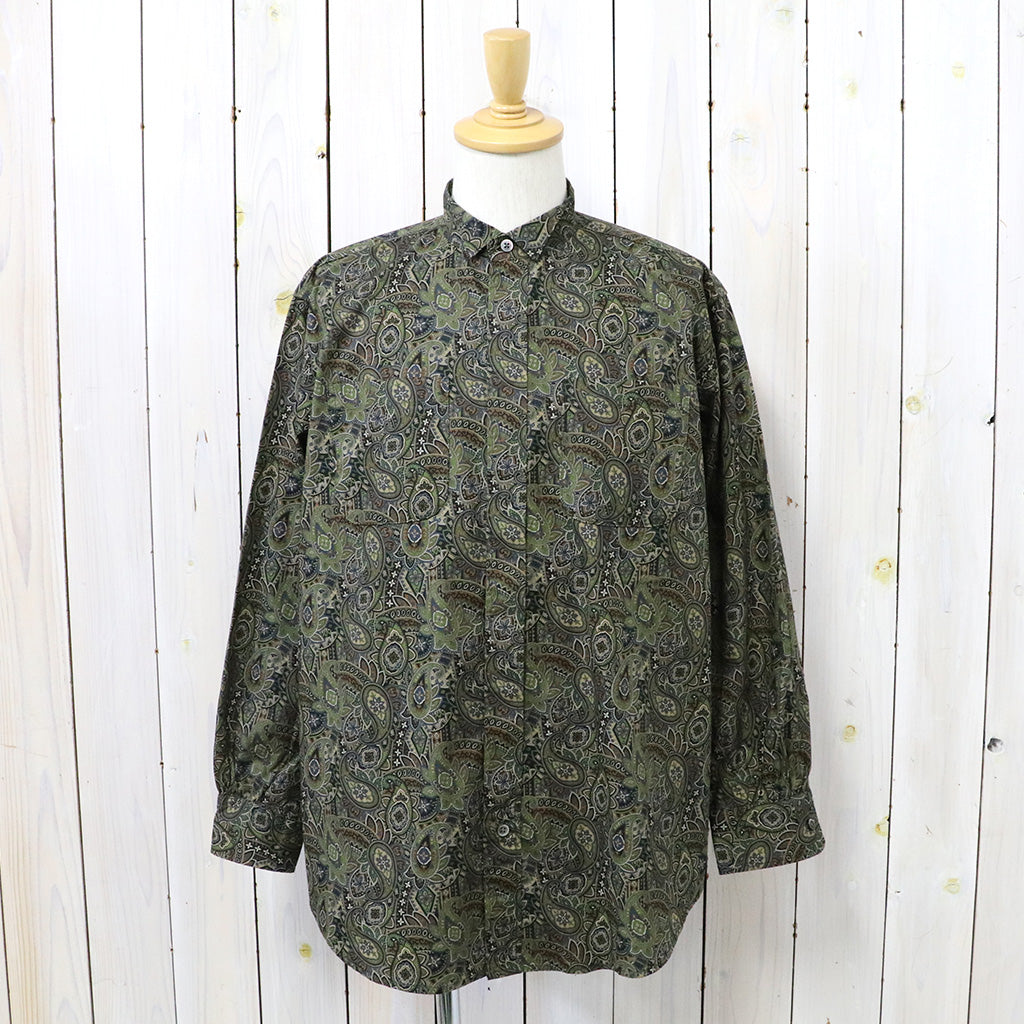 ENGINEERED GARMENTS『Wing Collar Shirt-Cotton Paisley Print』(Olive/Black)