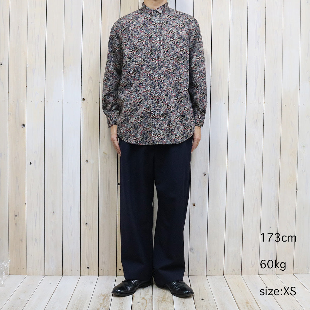 ENGINEERED GARMENTS『Wing Collar Shirt-Cotton Paisley Print』(Black/Red)