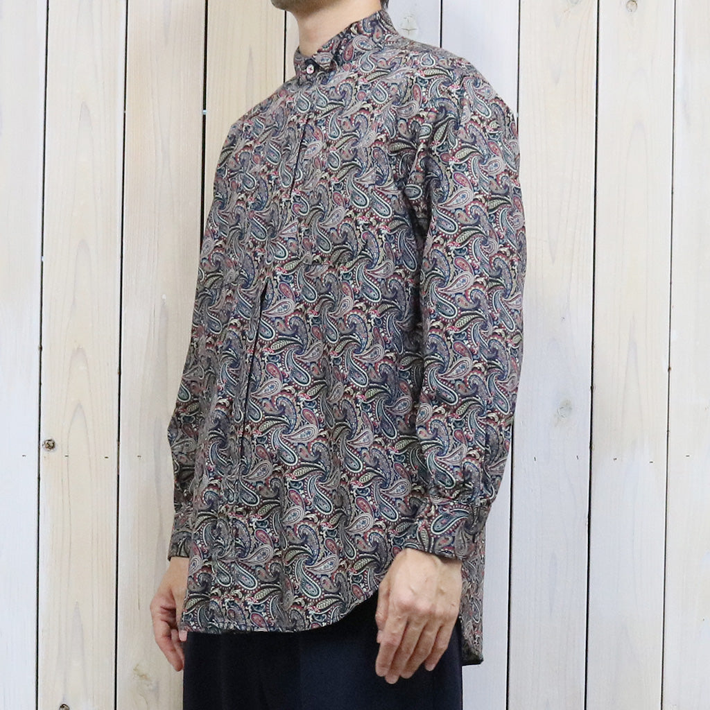 ENGINEERED GARMENTS『Wing Collar Shirt-Cotton Paisley Print』(Black/Red)