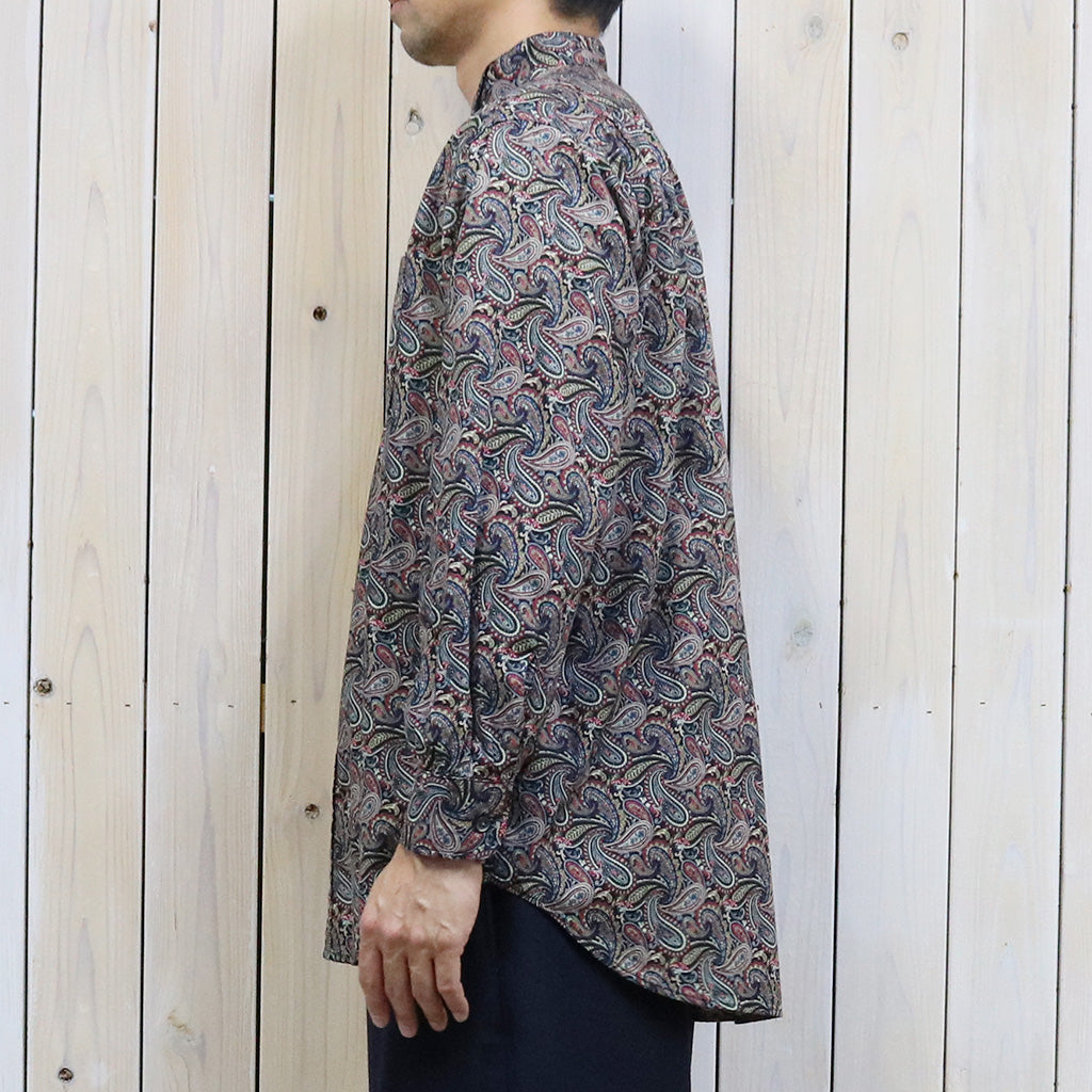 ENGINEERED GARMENTS『Wing Collar Shirt-Cotton Paisley Print』(Black/Red)