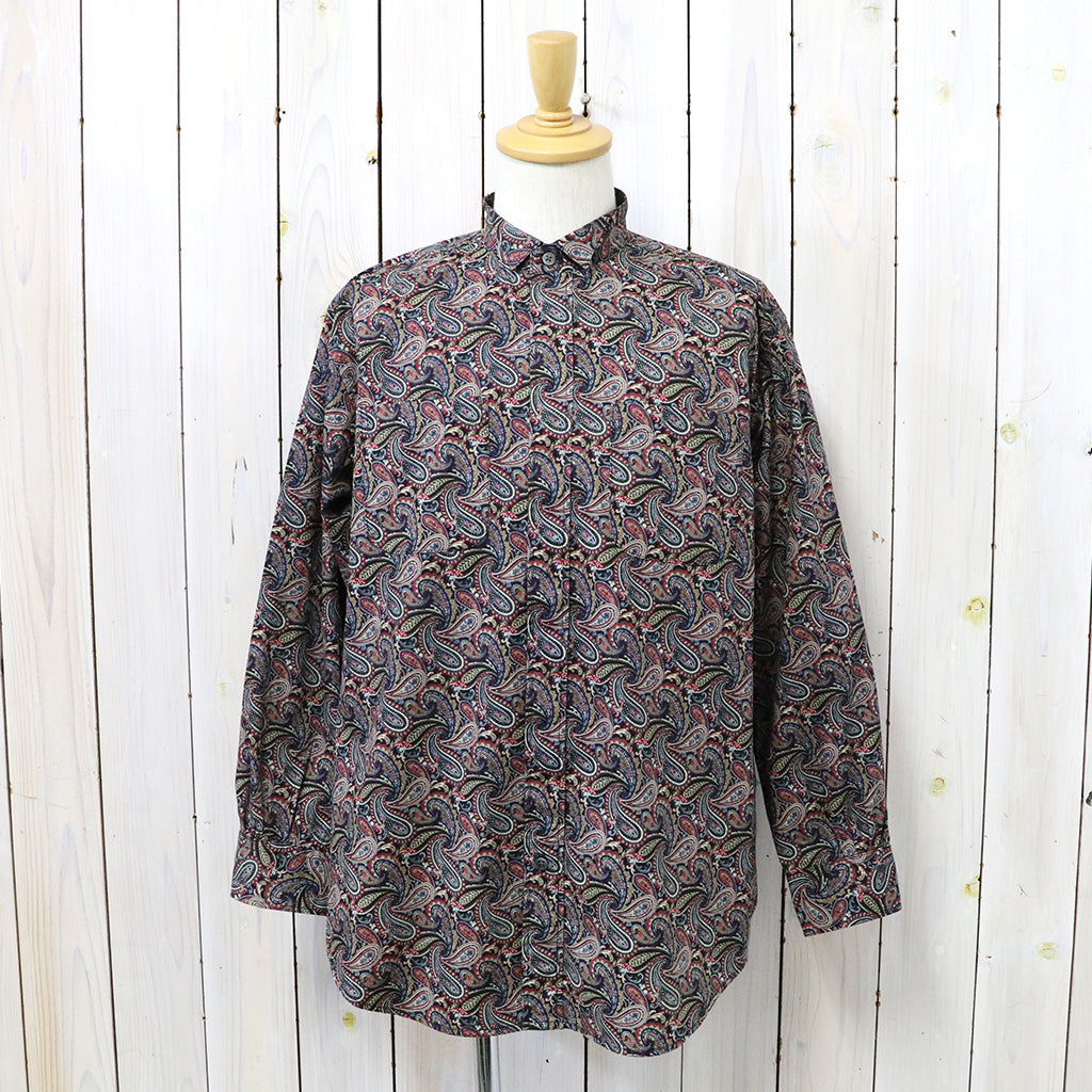 ENGINEERED GARMENTS『Wing Collar Shirt-Cotton Paisley Print』(Black/Red)