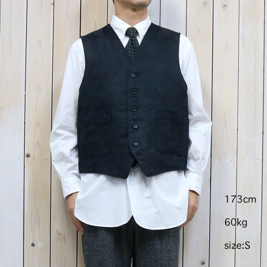 ENGINEERED GARMENTS『ODD Vest-Polyester Fake Suede』(Black)