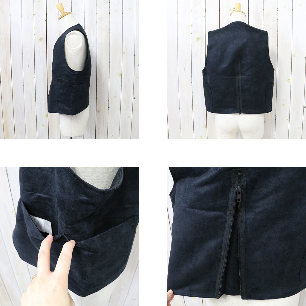 ENGINEERED GARMENTS『ODD Vest-Polyester Fake Suede』(Black)