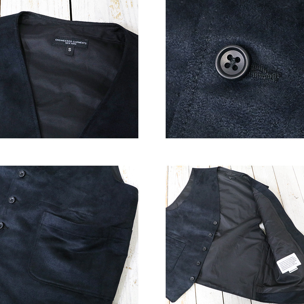 ENGINEERED GARMENTS『ODD Vest-Polyester Fake Suede』(Black)