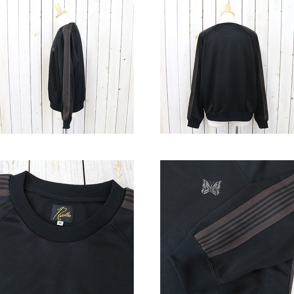 Needles『Track Crew Neck Shirt-Poly Smooth』(Black)