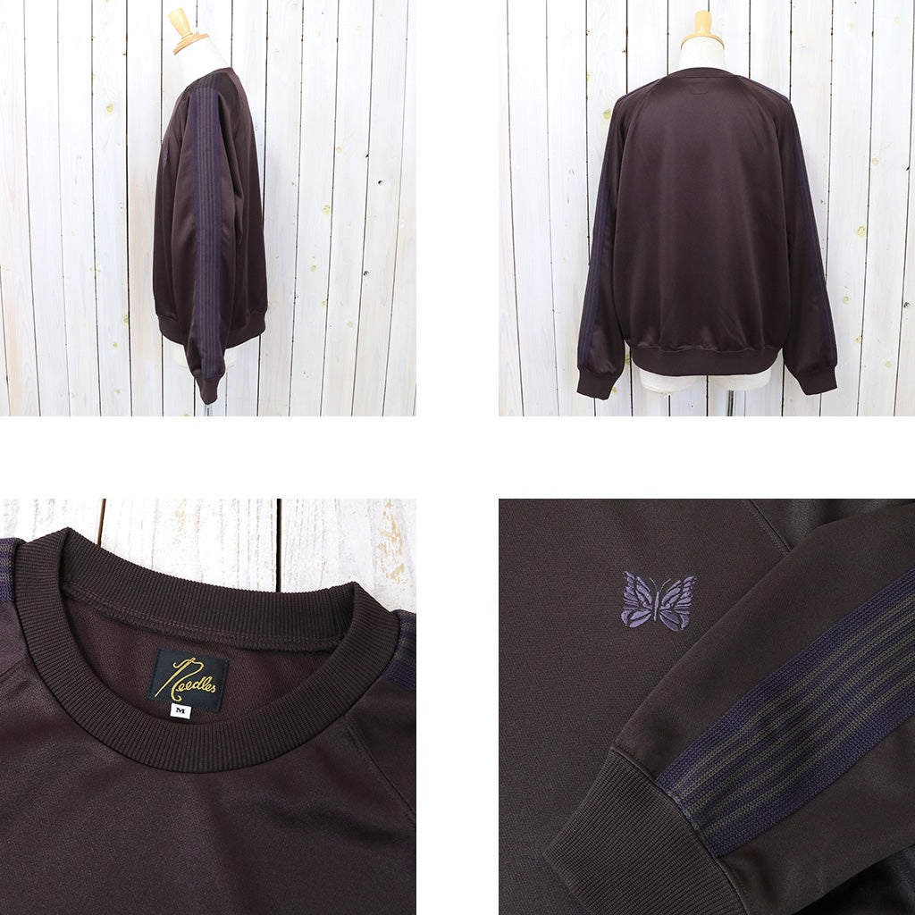 Needles『Track Crew Neck Shirt-Poly Smooth』(Dk.Brown)