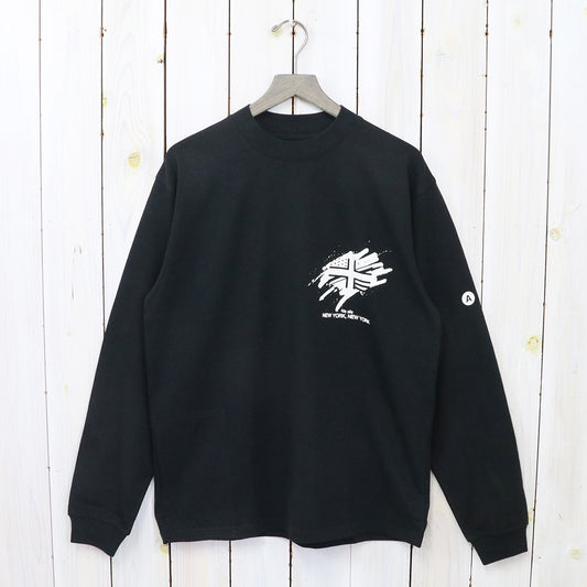 【SALE50%OFF】AiE『Mock Neck L/S Tee-Cotton Jersey/UNION JACK』(Black)