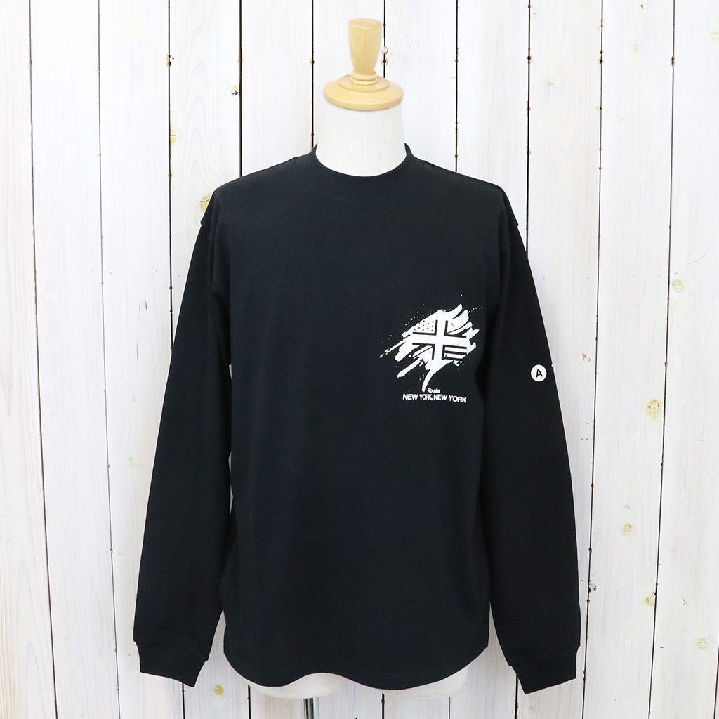 AiE『Mock Neck L/S Tee-Cotton Jersey/UNION JACK』(Black)