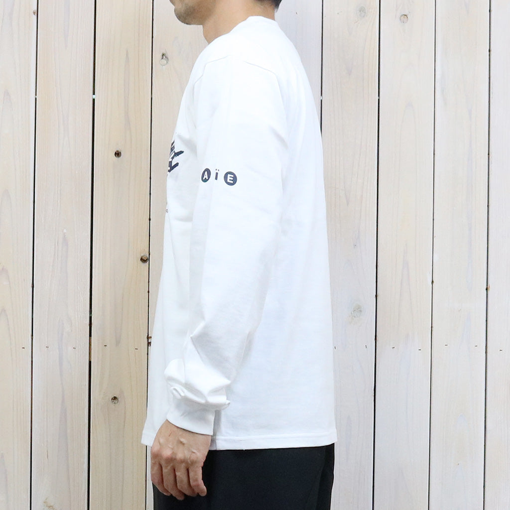 AiE『Mock Neck L/S Tee-Cotton Jersey/UNION JACK』(White)