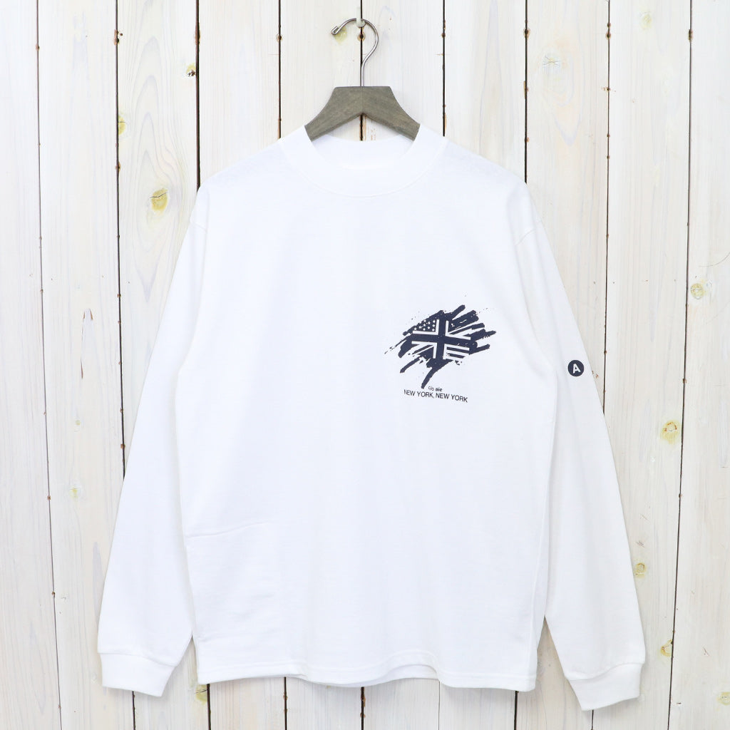 AiE『Mock Neck L/S Tee-Cotton Jersey/UNION JACK』(White)