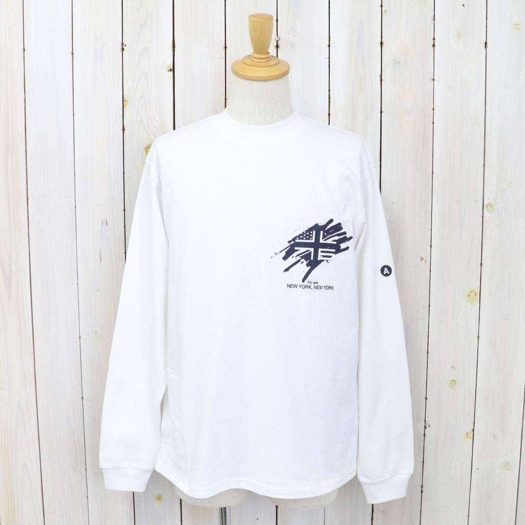 AiE『Mock Neck L/S Tee-Cotton Jersey/UNION JACK』(White)