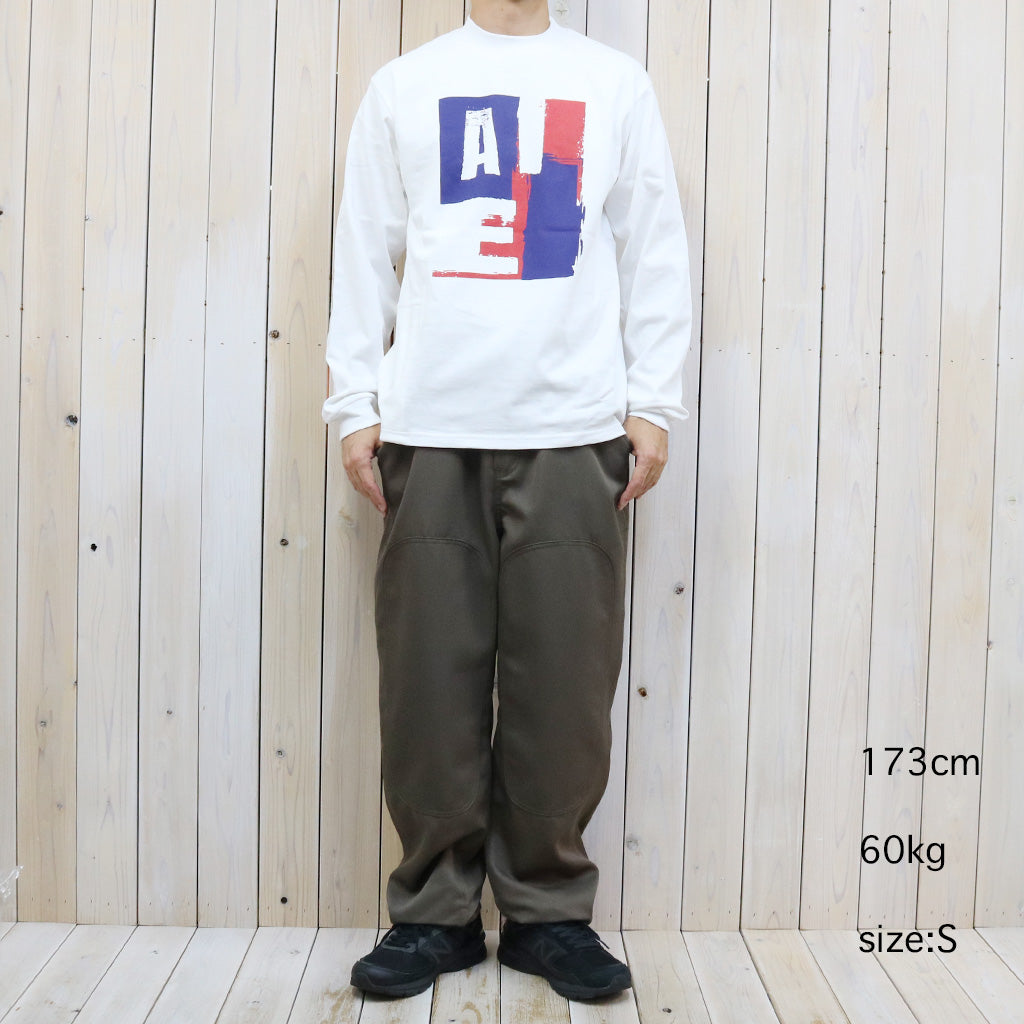 AiE『Mock Neck L/S Tee-Cotton Jersey/AIE』(White)