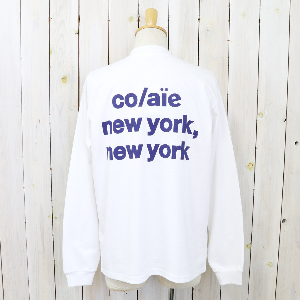 AiE『Mock Neck L/S Tee-Cotton Jersey/AIE』(White)