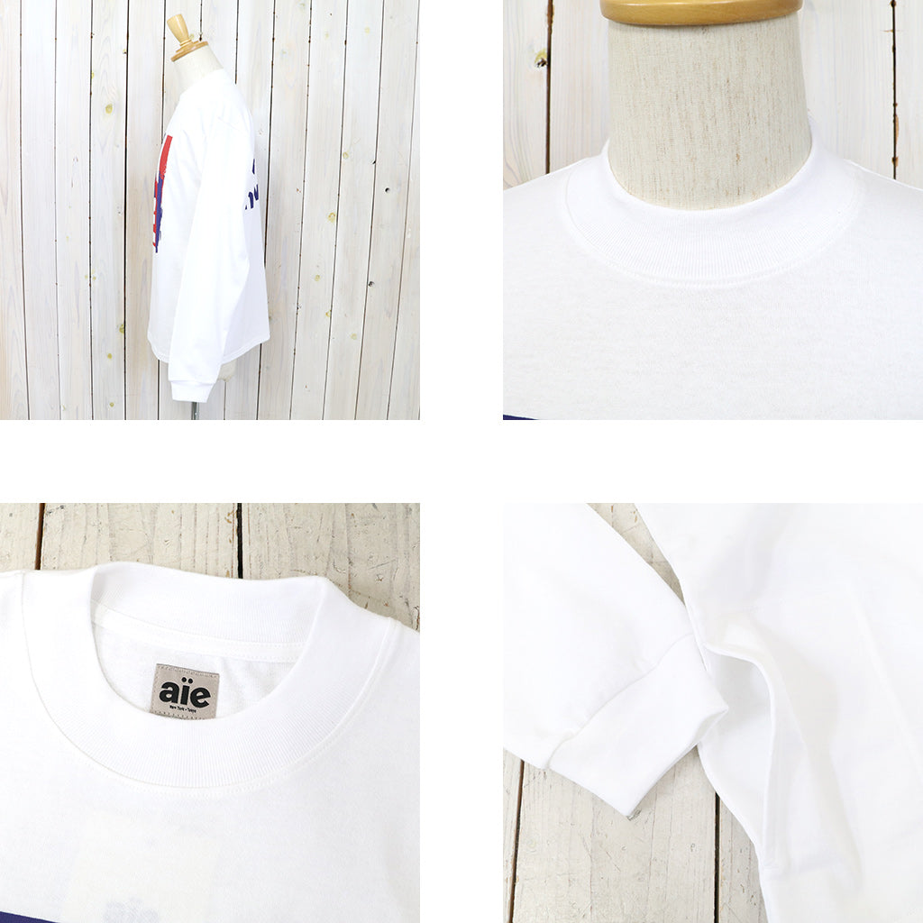 AiE『Mock Neck L/S Tee-Cotton Jersey/AIE』(White)