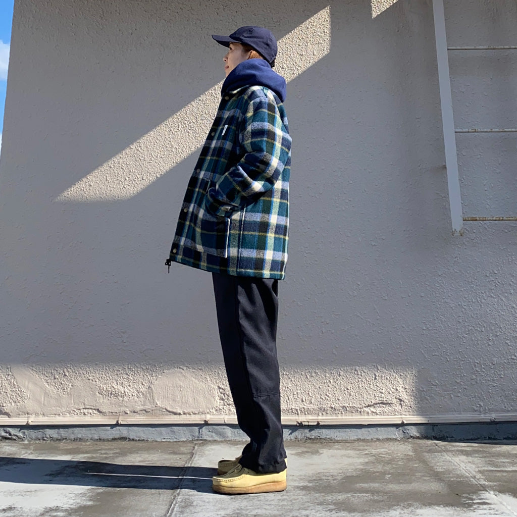 SOUTH2 WEST8『Coach Jacket-Wool Melton Plaid』(Green)