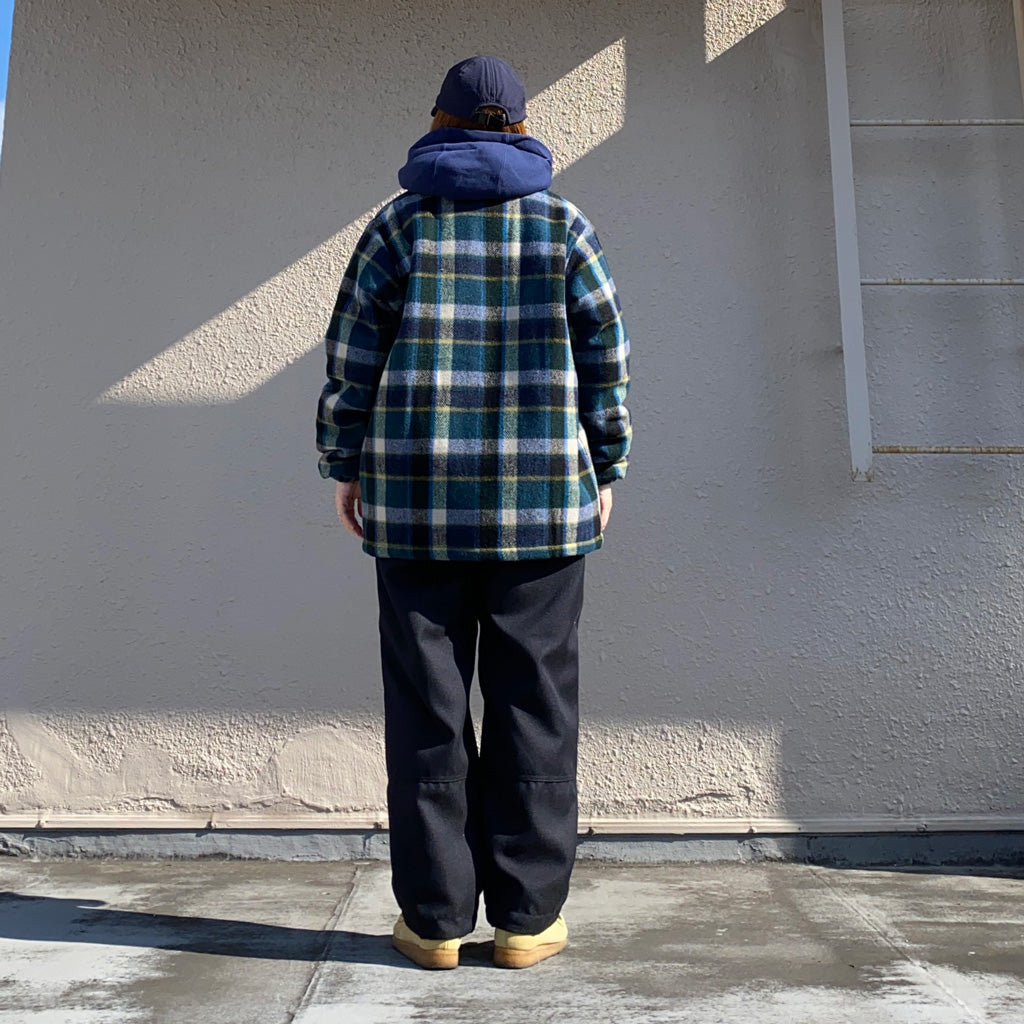 SOUTH2 WEST8『Coach Jacket-Wool Melton Plaid』(Green)