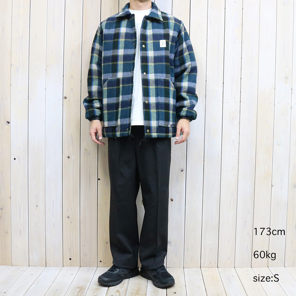 SOUTH2 WEST8『Coach Jacket-Wool Melton Plaid』(Green)