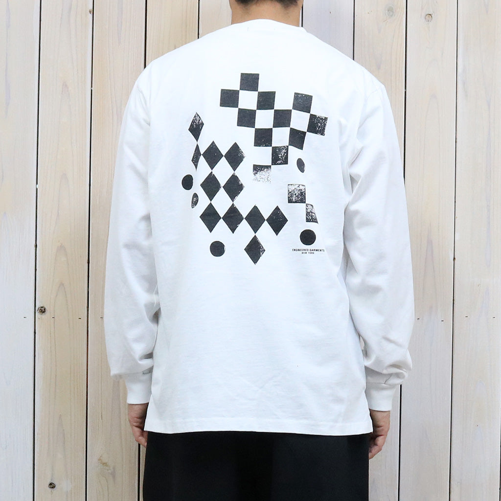 ENGINEERED GARMENTS『Printed Cross Crew Neck L/S T-shirt-Geometry』