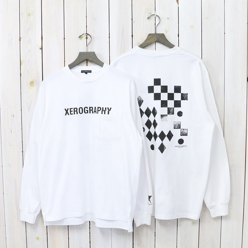 ENGINEERED GARMENTS『Printed Cross Crew Neck L/S T-shirt-Geometry』