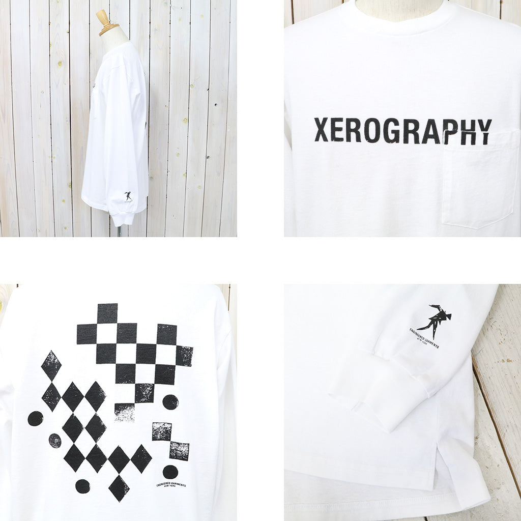 ENGINEERED GARMENTS『Printed Cross Crew Neck L/S T-shirt-Geometry』