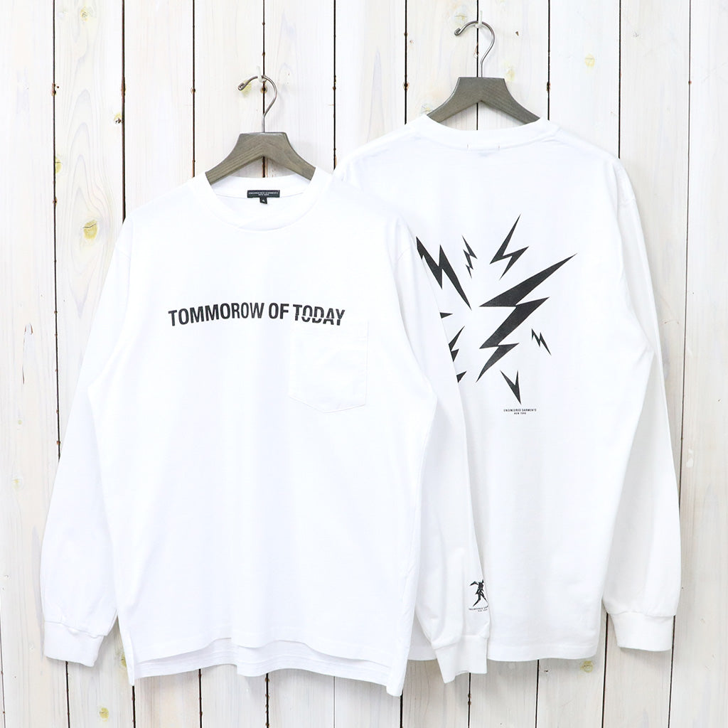 ENGINEERED GARMENTS『Printed Cross Crew Neck L/S T-shirt-Lightning』