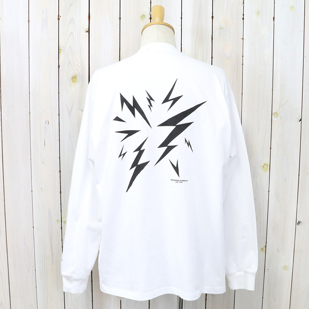 ENGINEERED GARMENTS『Printed Cross Crew Neck L/S T-shirt-Lightning』