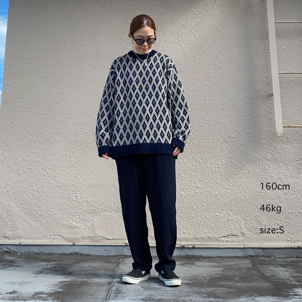 Needles『Crew Neck Sweater-Shetland』(Navy)