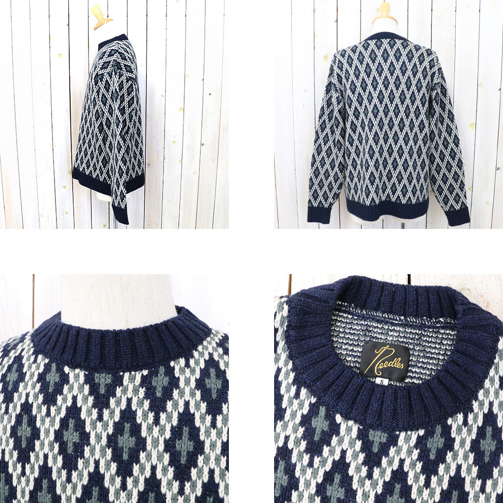 Needles『Crew Neck Sweater-Shetland』(Navy)