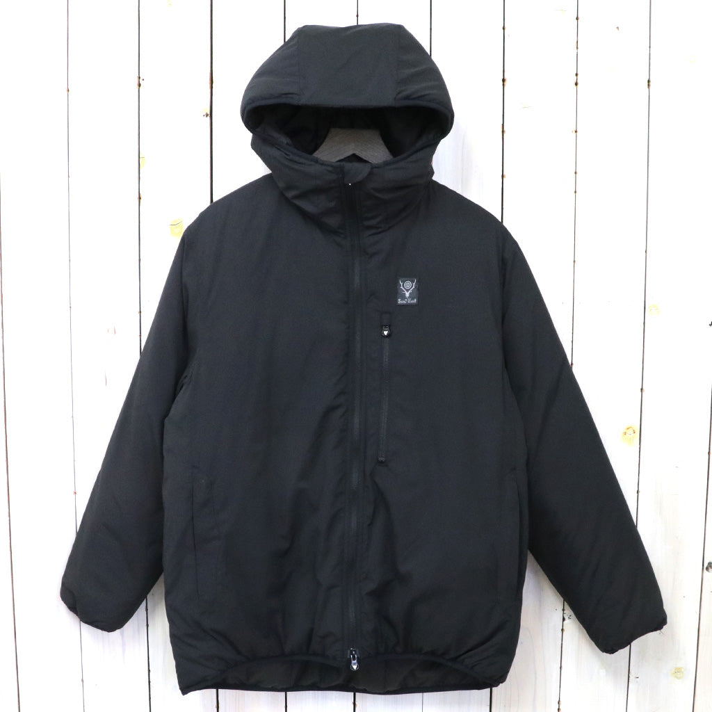 SOUTH2 WEST8『Insulator Zipped Parka-Poly Peach Skin』(Black