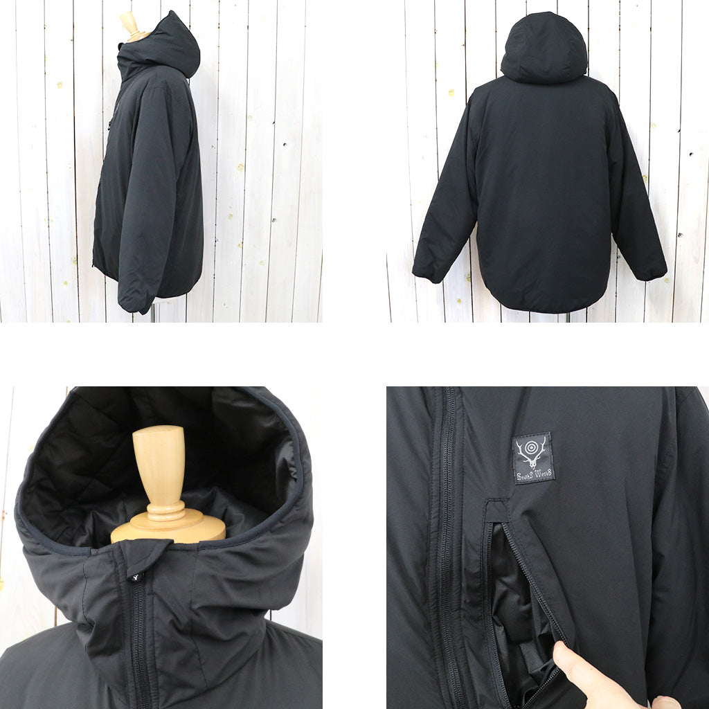 SOUTH2 WEST8『Insulator Zipped Parka-Poly Peach Skin』(Black)