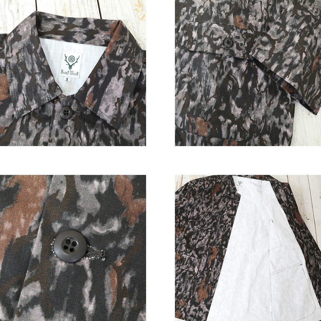 SOUTH2 WEST8『Hunting Shirt-Cotton Ripstop/Printed』(Horn Camo)